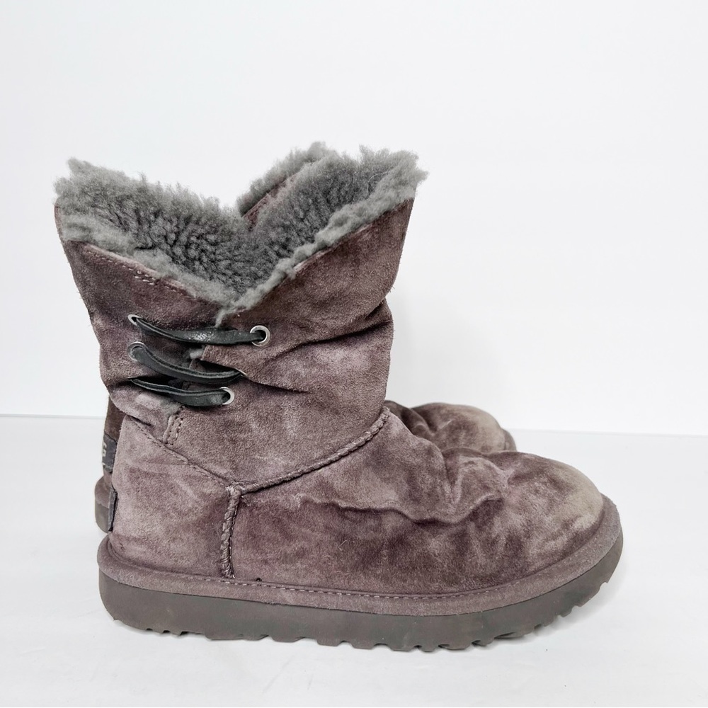 UGG Gray Sherpa Lined Snow Winter Boots Size 5 Women’s